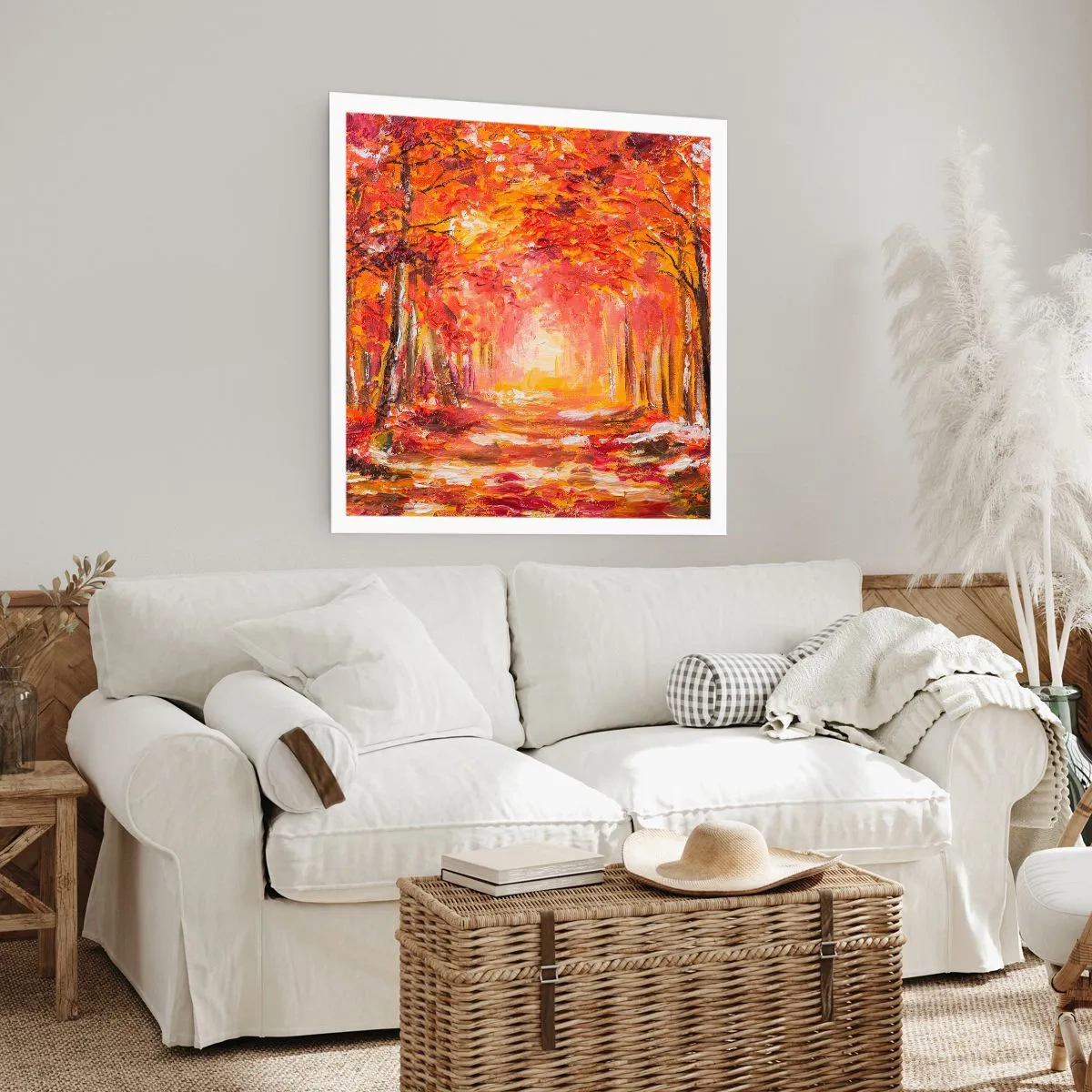 Pôster - Floresta de cobre - 40x40 cm