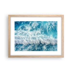 Pôster com moldura de carvalho claro - Alegremente e aos saltos - 40x30 cm