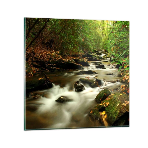 Quadro em vidro - Como prata líquida - 40x40 cm