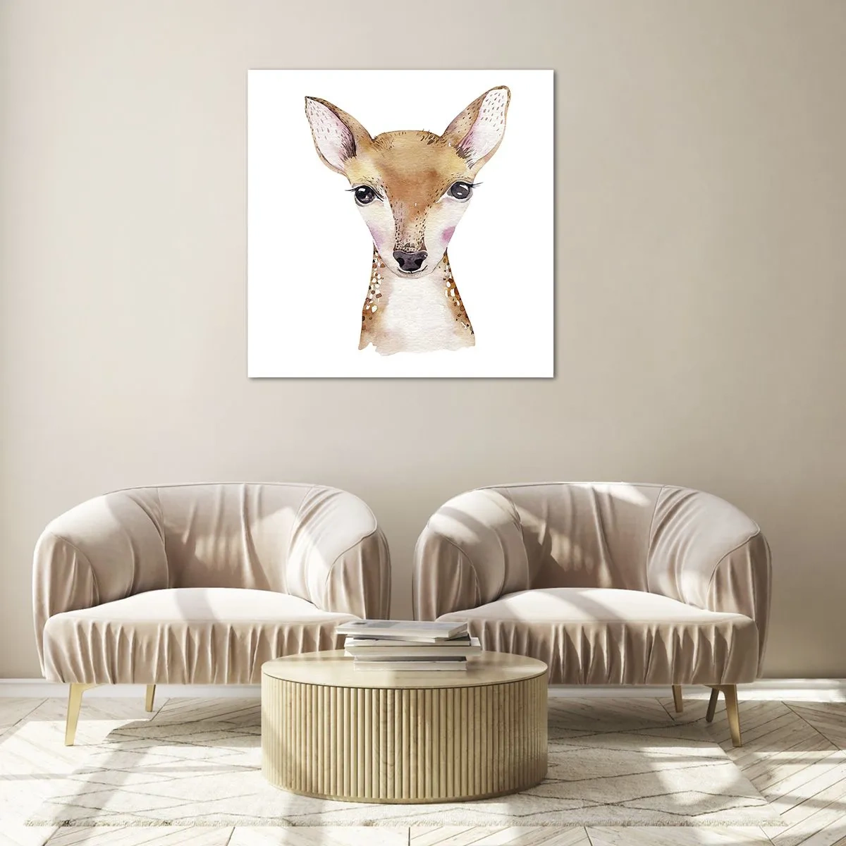 Quadro em vidro - A Natureza da Inocência - 70x70 cm