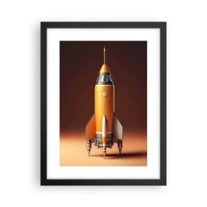 Pôster com moldura preta - Tudo começa com um sonho - 30x40 cm