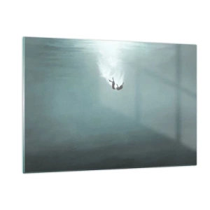 Quadro em vidro - Nos braços do oceano - 120x80 cm