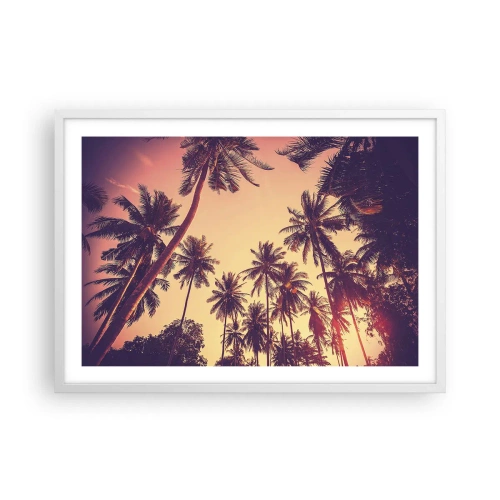 Pôster em moldura branca - Variação tropical - 70x50 cm