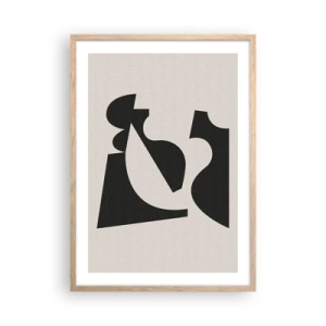 Pôster com moldura de carvalho claro - Para automontagem - 50x70 cm
