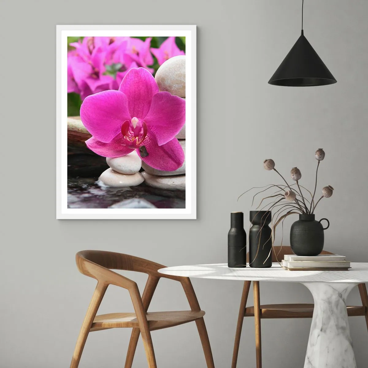 Pôster em moldura branca - Descanso imediato - 70x100 cm