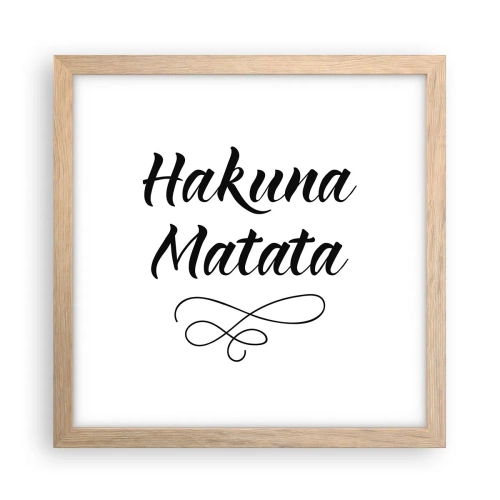 Pôster com moldura de carvalho claro - O melhor conselho - 30x30 cm