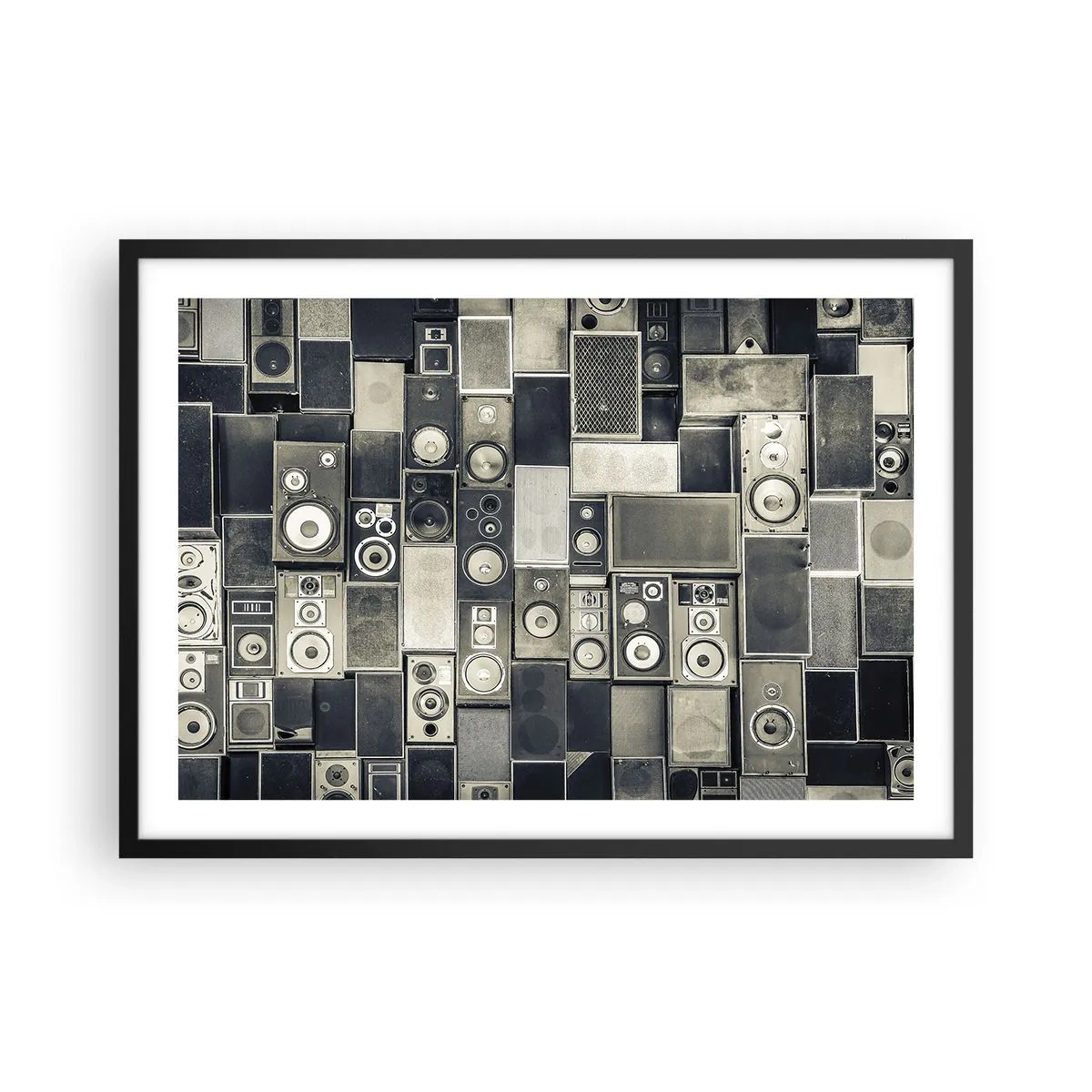 Pôster com moldura preta - Está tudo bem - 70x50 cm