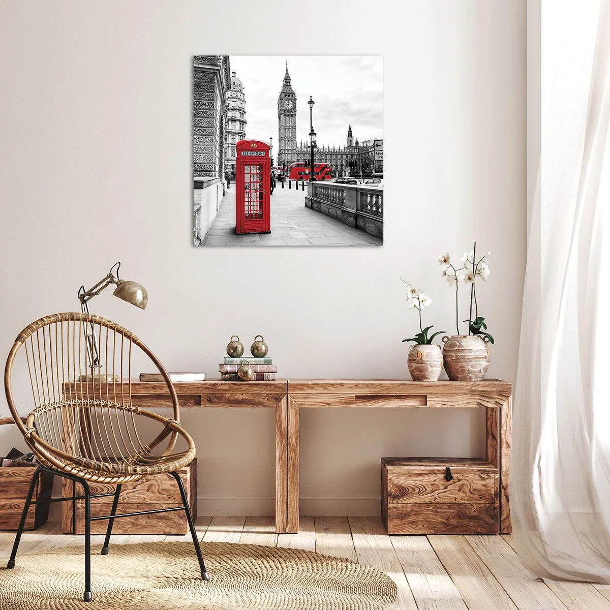 Quadro em tela - Sem dúvida, Londres - 30x30 cm