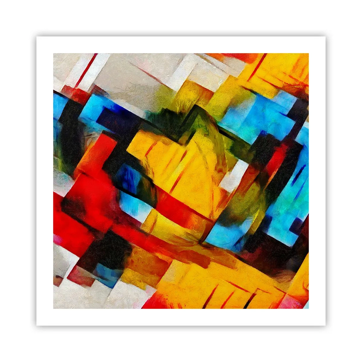 Pôster - Camadas multicoloridas - 60x60 cm