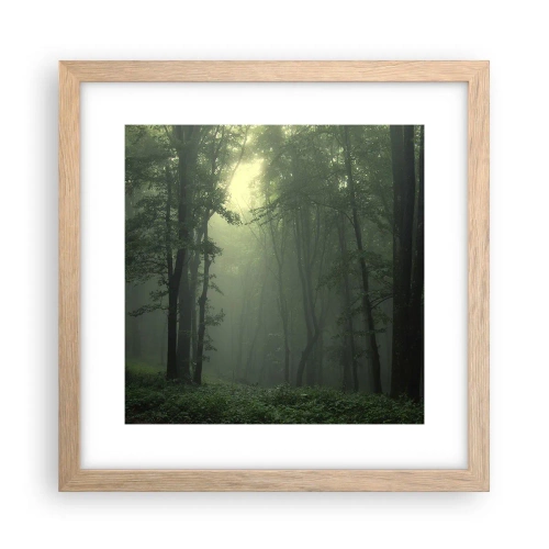 Pôster com moldura de carvalho claro - Antes de acordar - 30x30 cm