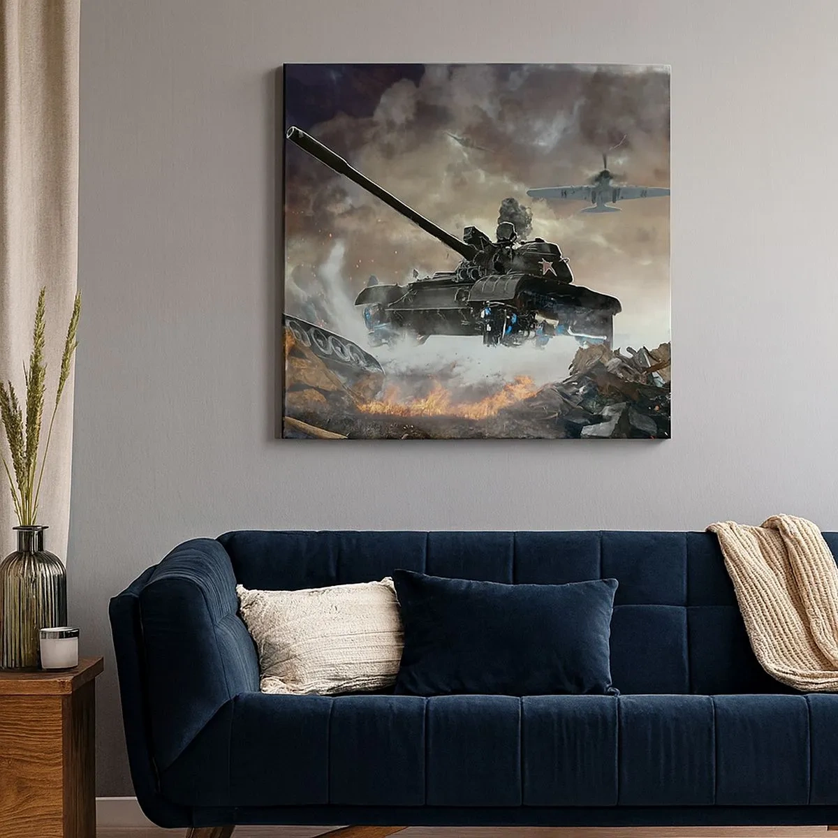 Quadro em tela - A batalha é terrível e bonita - 30x30 cm