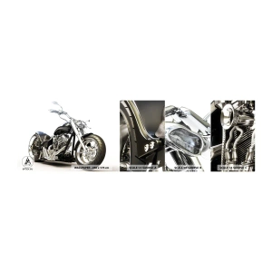 Amostra de papel de parede autocolante Deluxe Sticker - Força com caráter - Automotivo, Moto, Viagem - 100x30 cm