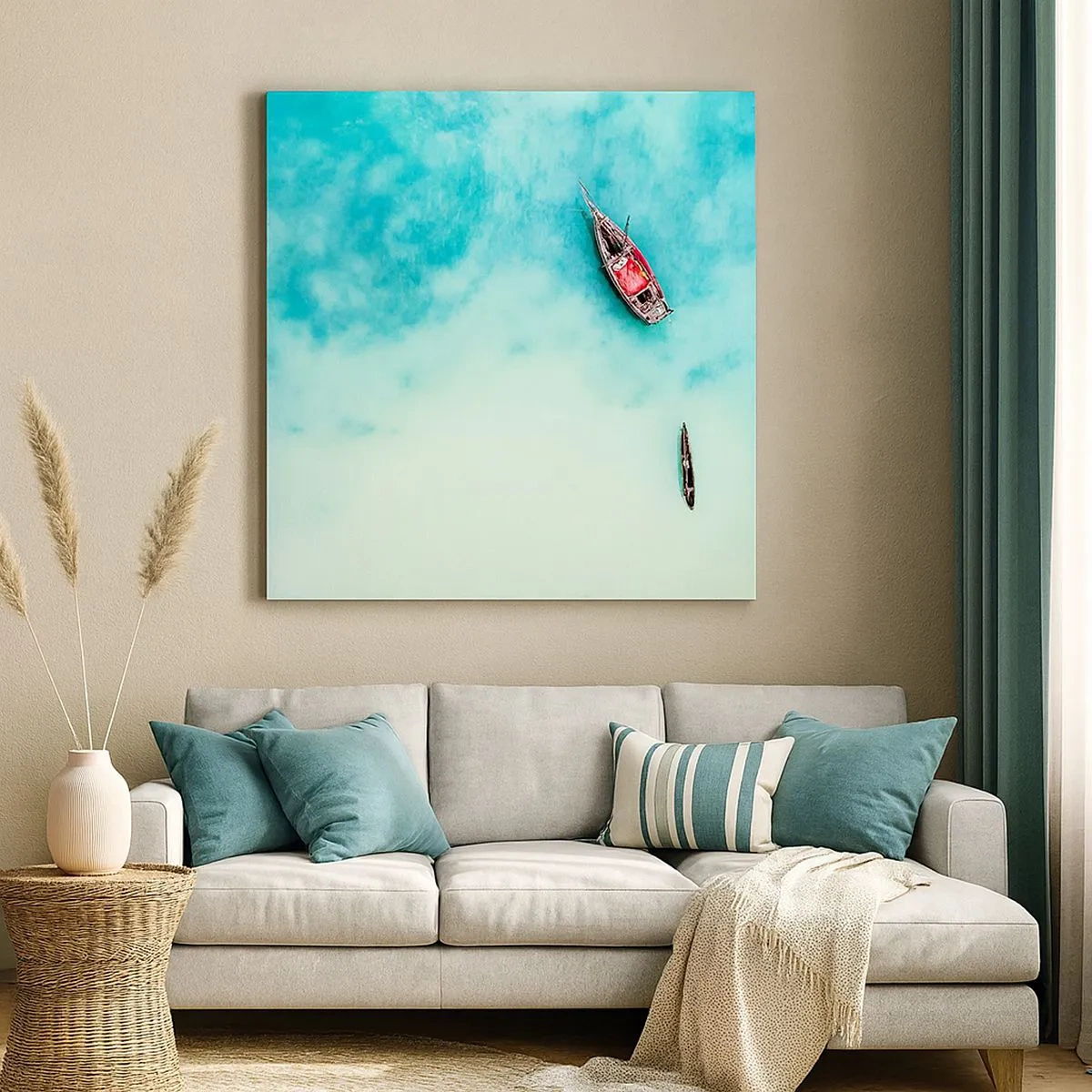 Quadro em tela - As praias de Zanzibar - 30x30 cm