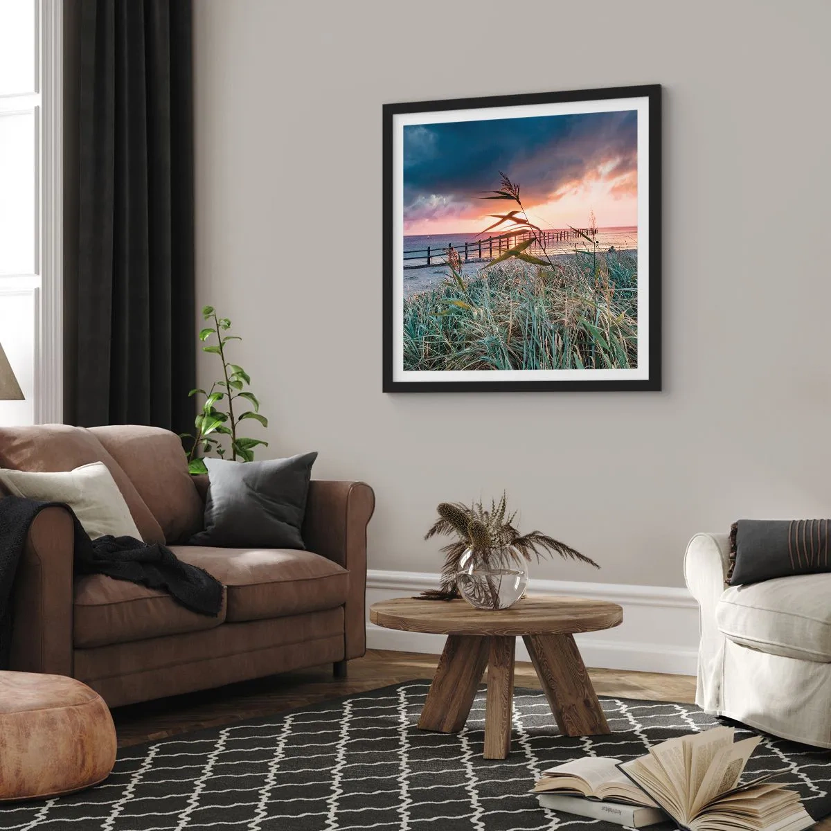 Pôster com moldura preta - O vento não leva - 60x60 cm