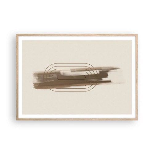 Pôster com moldura de carvalho claro - Um sopro de cinza - 100x70 cm