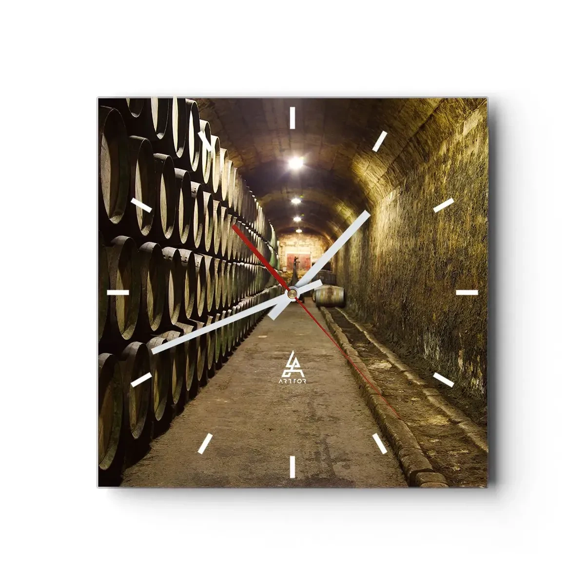 Relógio de parede - Relógio em vidro - É bom deitar-se - 40x40 cm