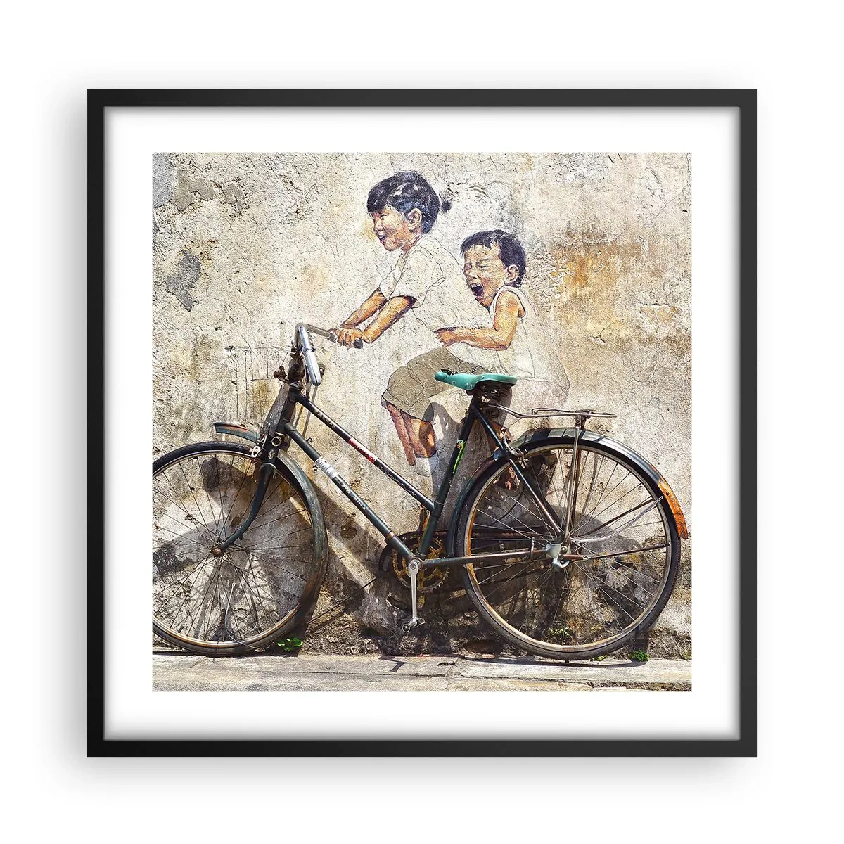 Pôster com moldura preta - Verdadeiro ou falso? - 50x50 cm