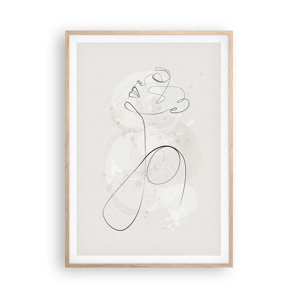 Pôster com moldura de carvalho claro - O espiral de beleza - 70x100 cm