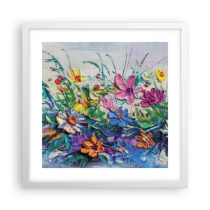 Pôster em moldura branca - Não é de todo natureza morta - 40x40 cm