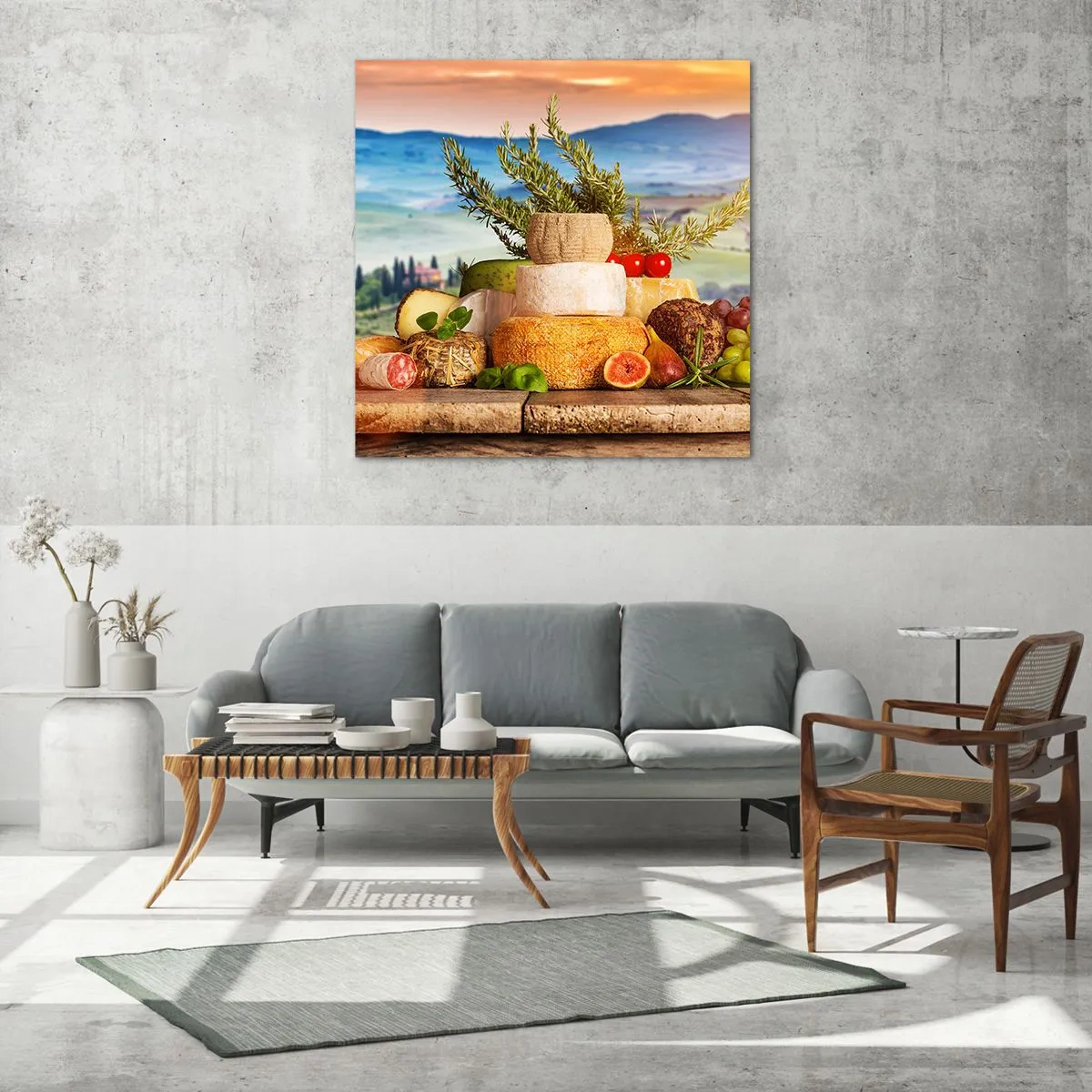 Quadro em vidro - Alegria italiana - 70x70 cm