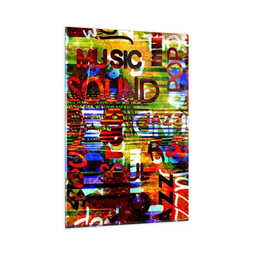 Quadro em vidro - Todas as cores do som - 80x120 cm