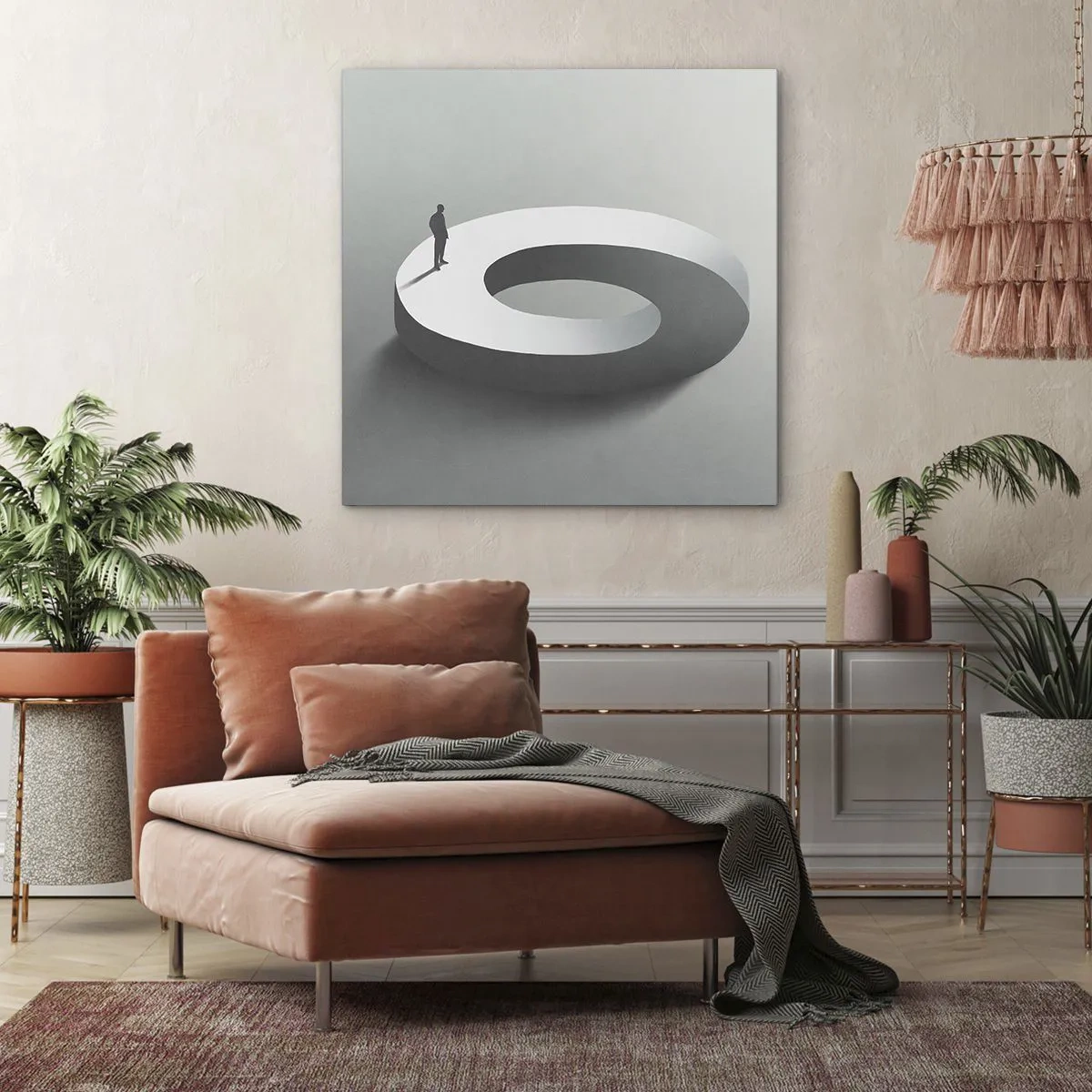 Quadro em tela - Seja inteligente - 70x70 cm