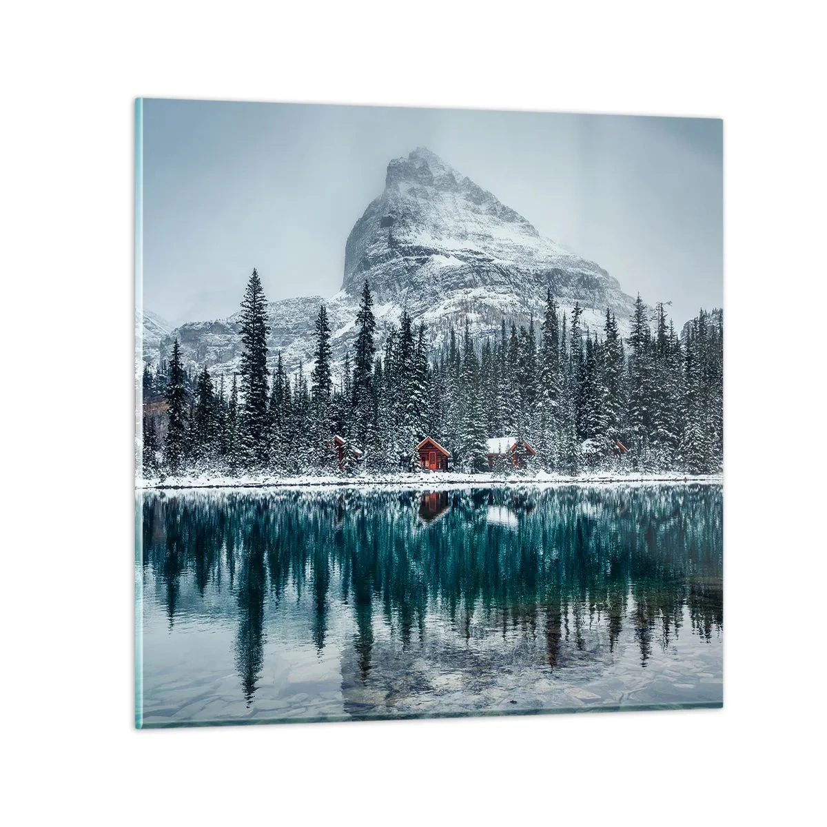 Quadro em vidro - Retiro canadense - 70x70 cm