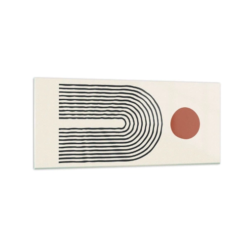 Quadro em vidro - Magnetismo de formas e cores - 120x50 cm