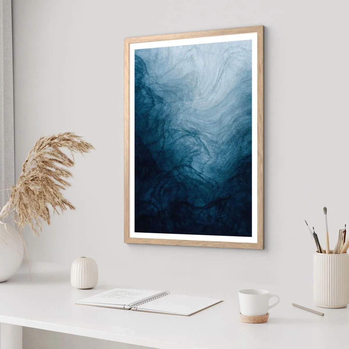 Pôster com moldura de carvalho claro - Nas profundezas - 70x100 cm