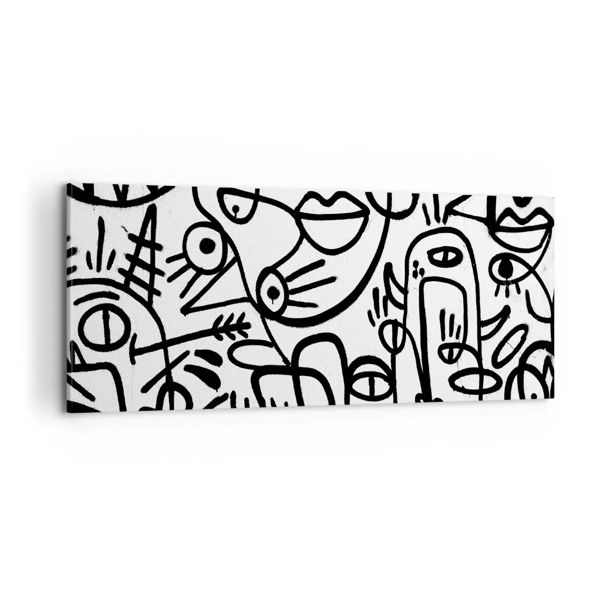 Quadro em tela - Rostos e miragens - 100x40 cm