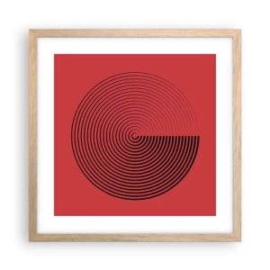 Pôster com moldura de carvalho claro - Movimento circular - 40x40 cm