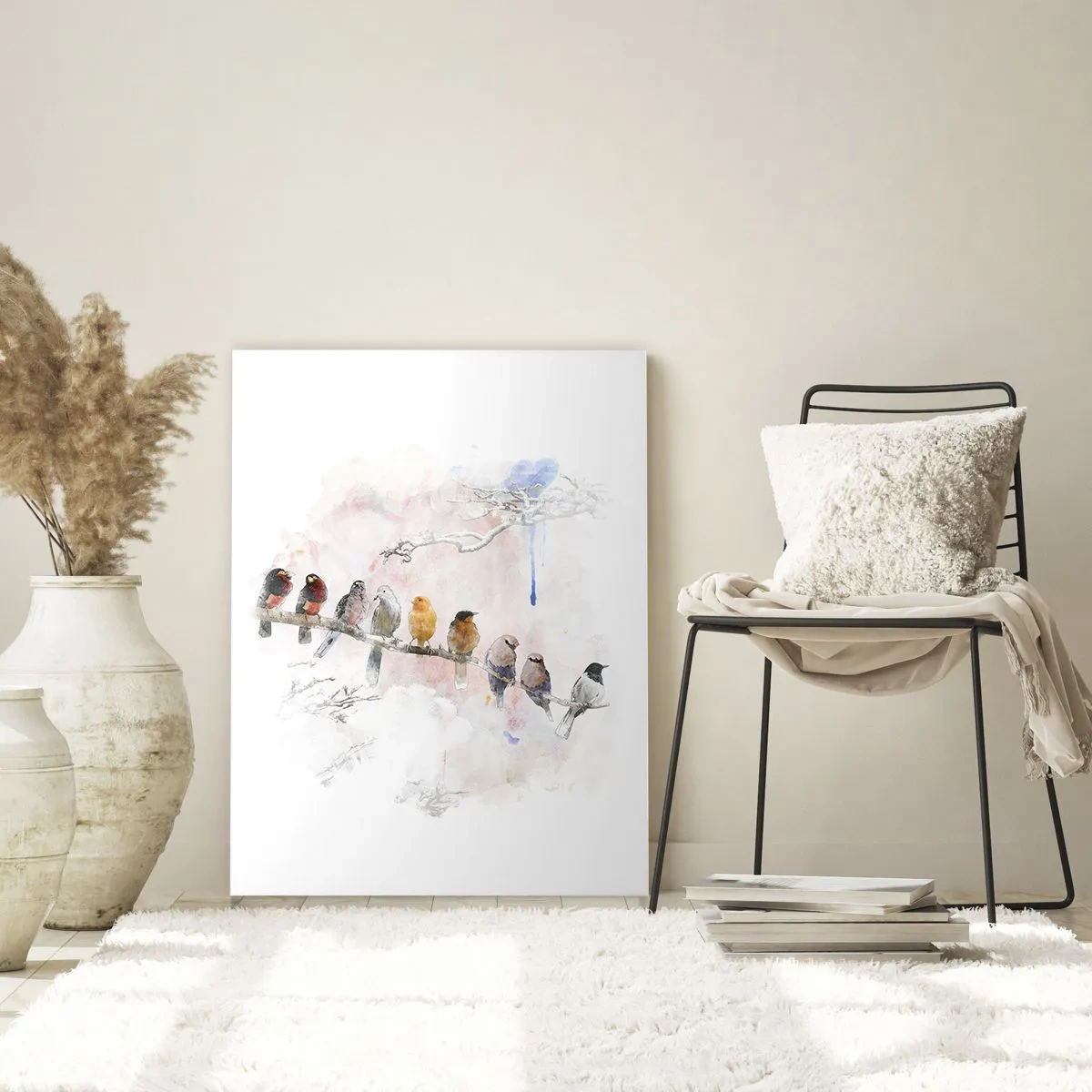 Quadro em vidro - Reunião alada - 70x100 cm