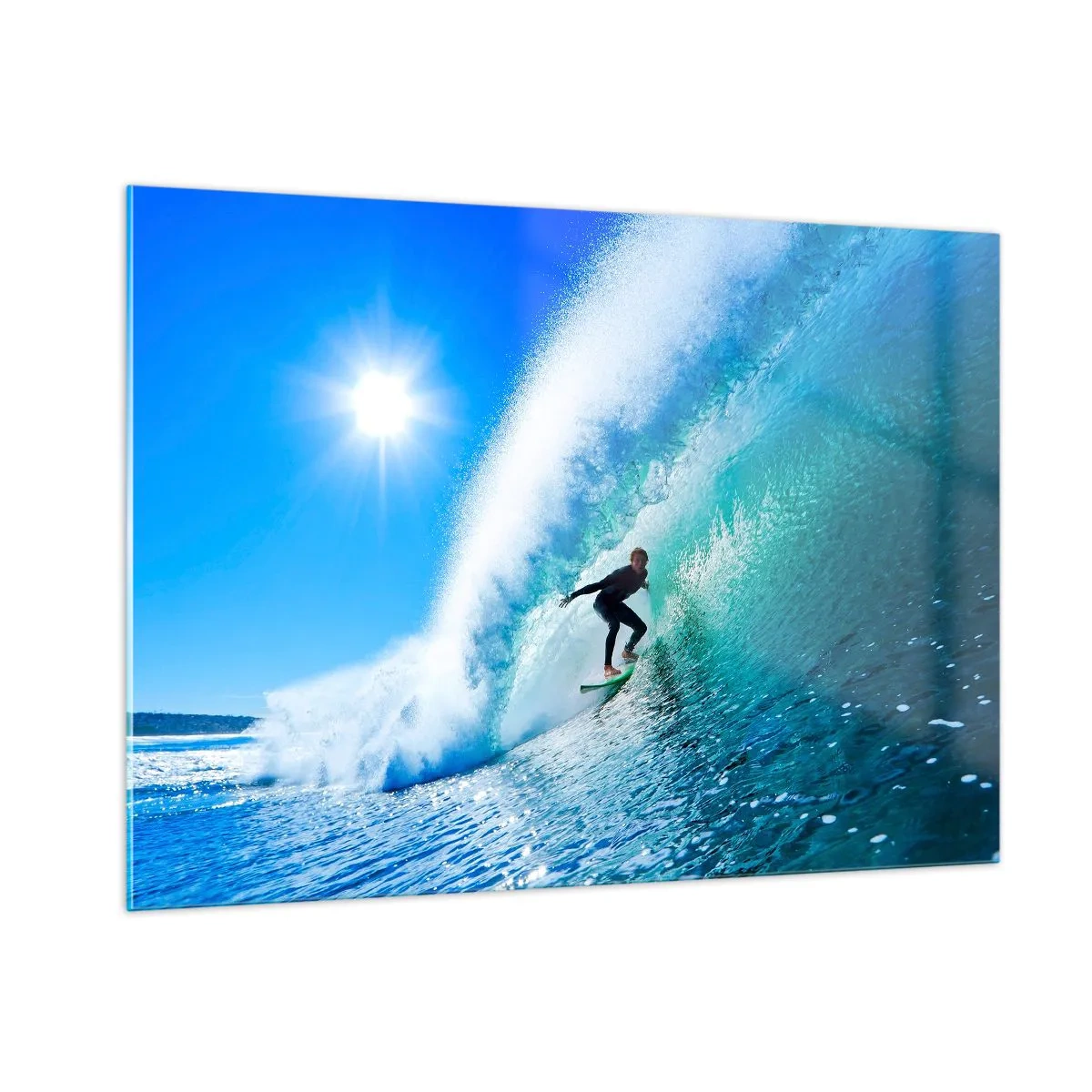 Quadro em vidro - Azul gigante - 100x70 cm