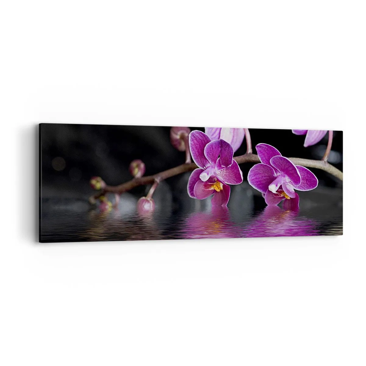 Quadro em tela - Reflexo lilás da beleza - 90x30 cm