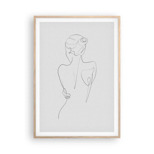 Pôster com moldura de carvalho claro - Música corporal - 70x100 cm