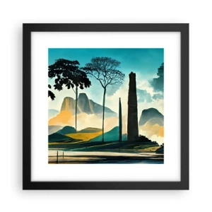 Pôster com moldura preta - Cada vez mais alto - 30x30 cm