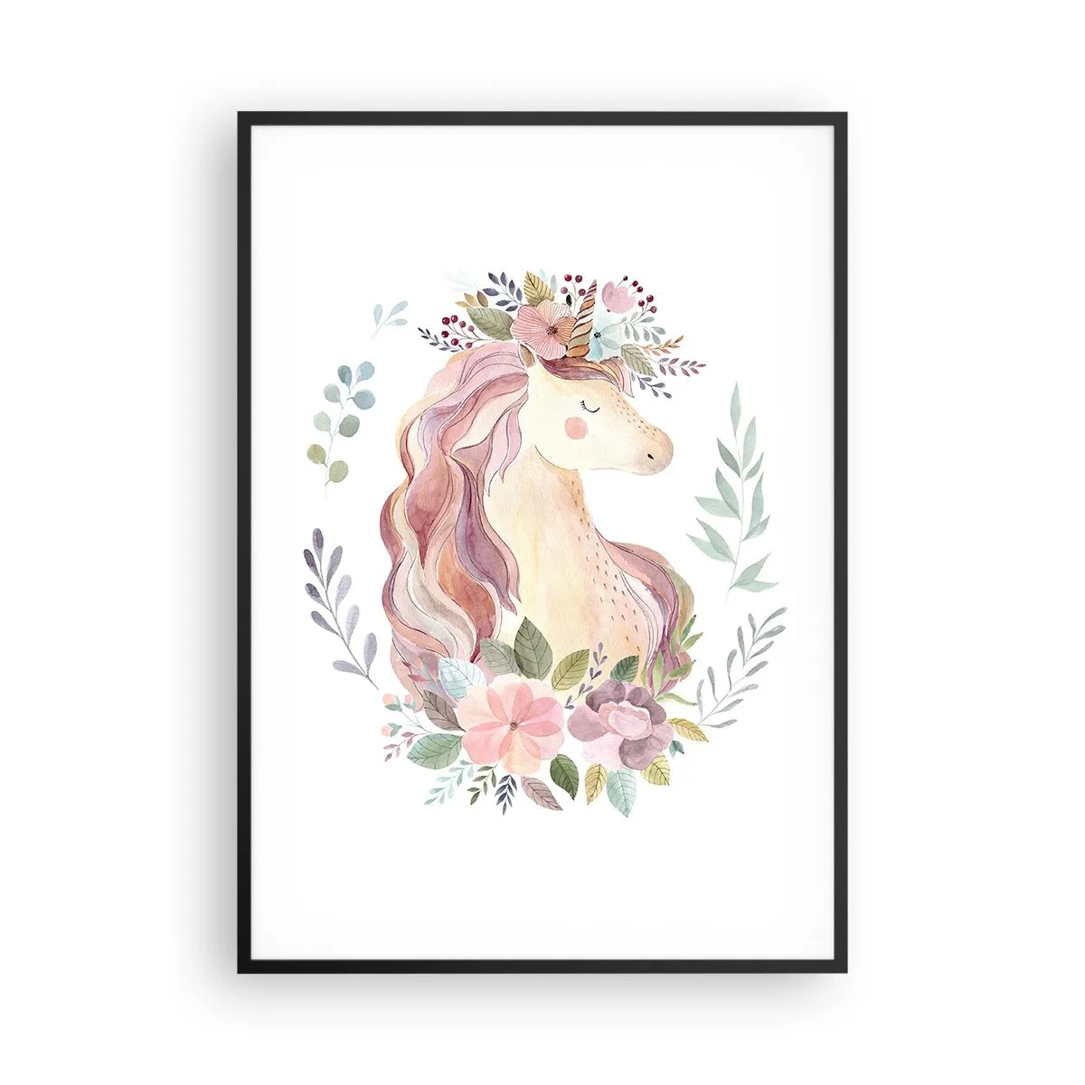 Pôster com moldura preta - Um convite ao mundo dos contos de fadas - 70x100 cm