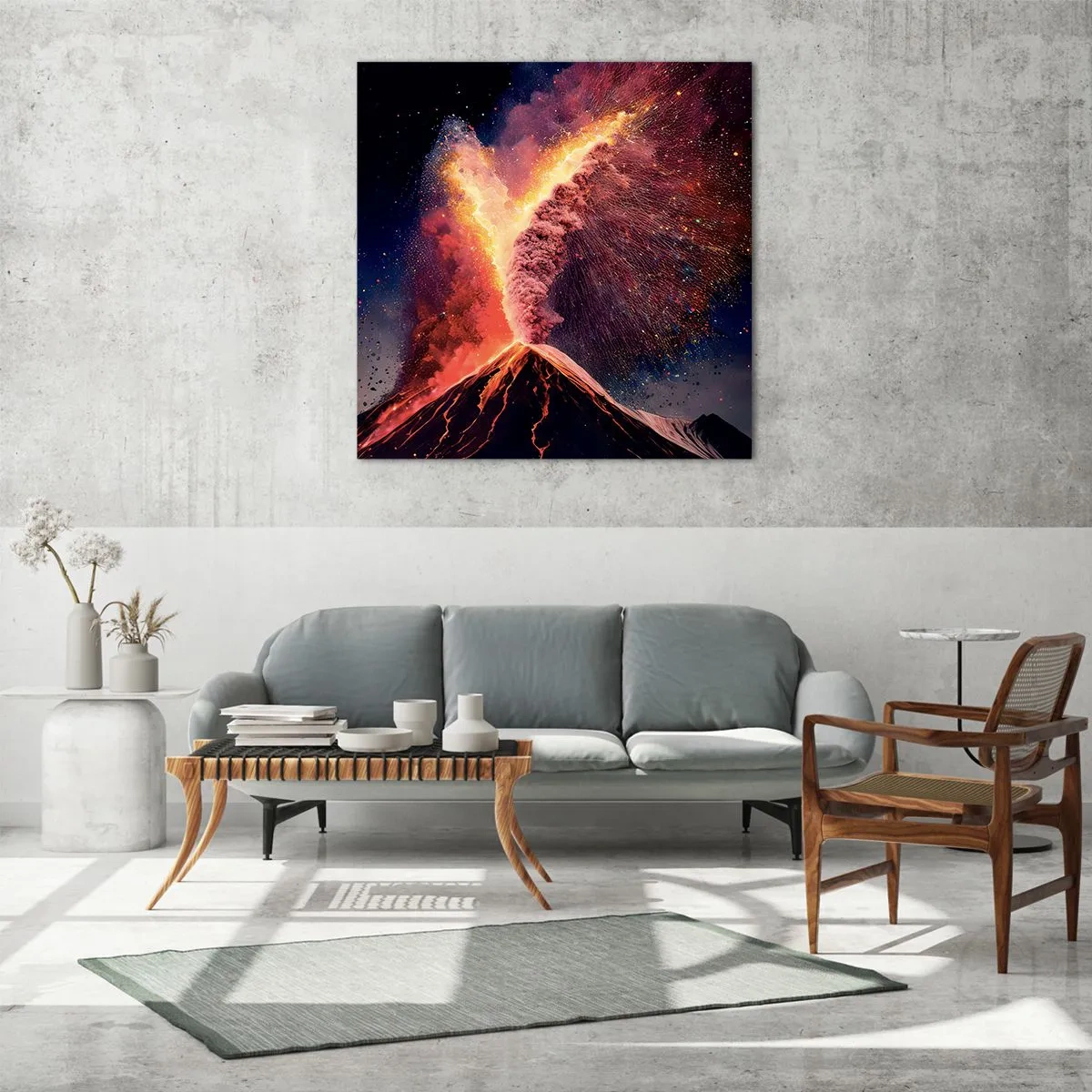 Quadro em vidro - Beleza e terror - 30x30 cm