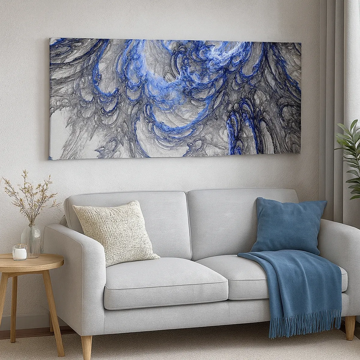 Quadro em tela - O nascimento de uma onda - 30x30 cm