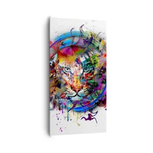 Quadro em tela - À espreita atrás do véu arco-íris - 65x120 cm