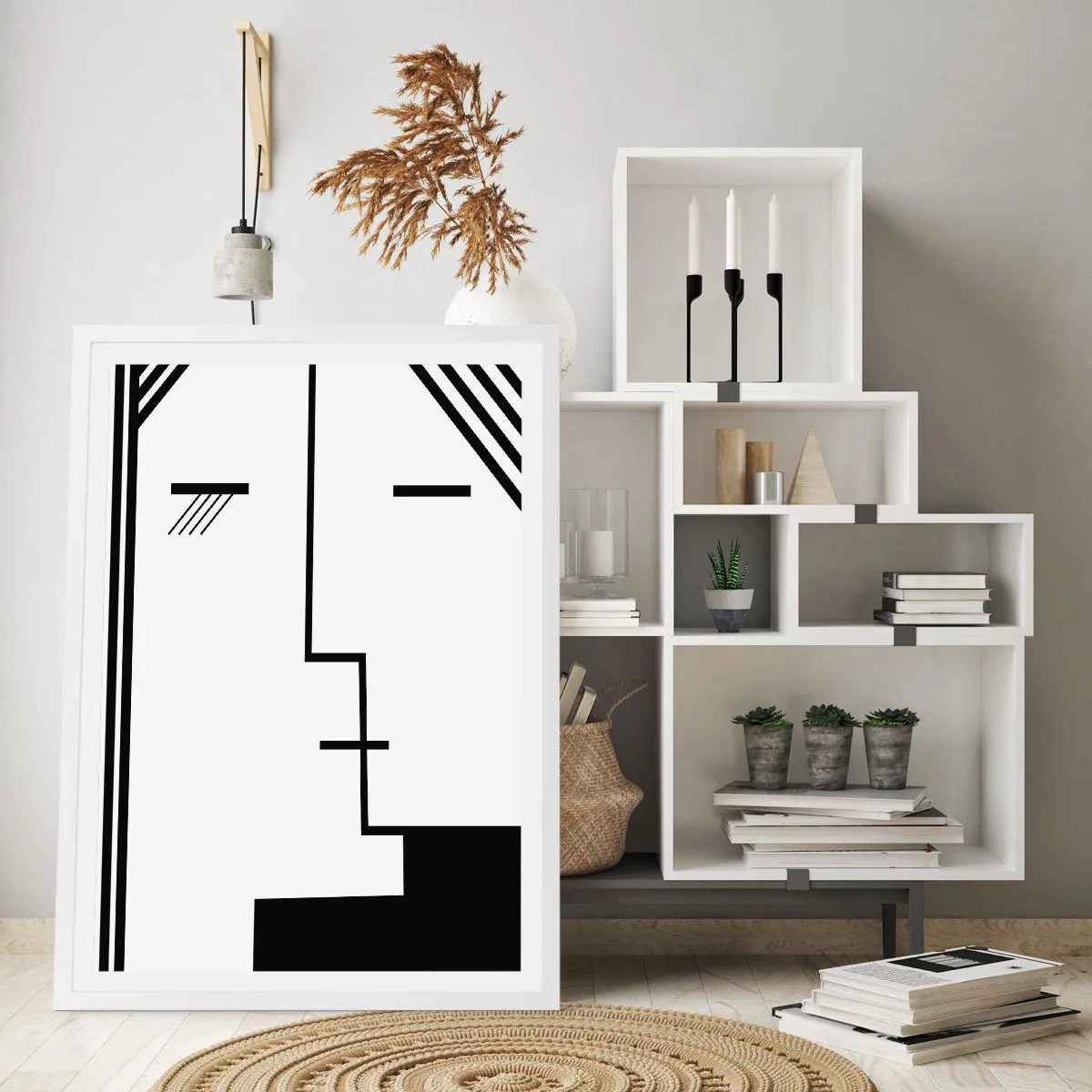 Pôster em moldura branca - Apenas um beijo - 70x100 cm