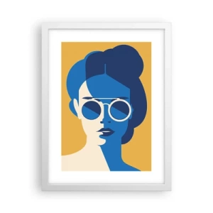Pôster em moldura branca - Look de férias - 30x40 cm