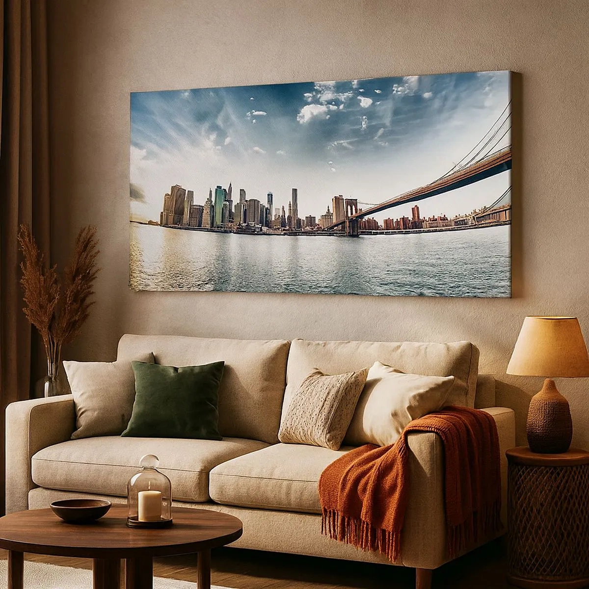 Quadro em tela - Ilha de Vidro - 100x40 cm