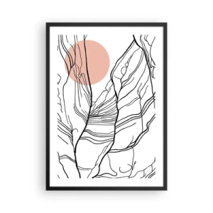 Pôster com moldura preta - Numa rede de galhos - 50x70 cm