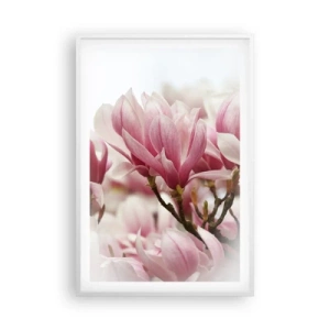 Pôster em moldura branca - Flores da primavera - 61x91 cm