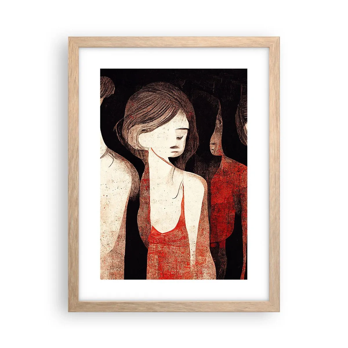 Pôster com moldura de carvalho claro - Madonas das trevas - 30x40 cm