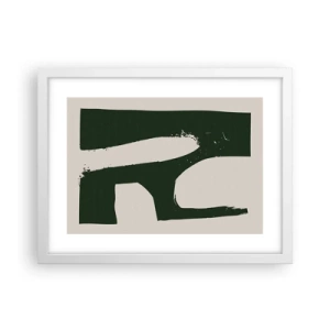 Pôster em moldura branca - Baías de branco - 40x30 cm