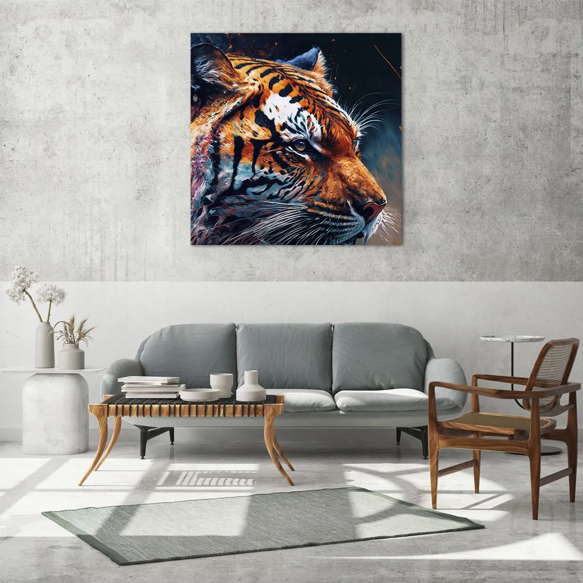 Quadro em vidro - Beleza selvagem - 40x40 cm