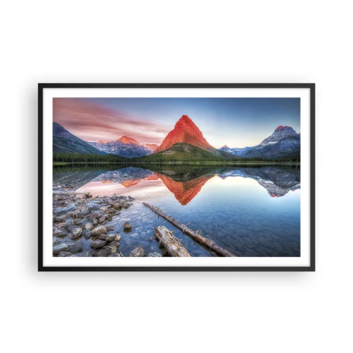 Pôster com moldura preta - Calor e frio - 91x61 cm