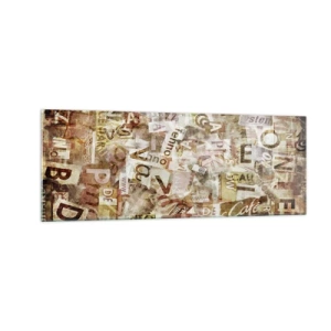 Quadro em vidro - Unificando a conversa fiada - 140x50 cm